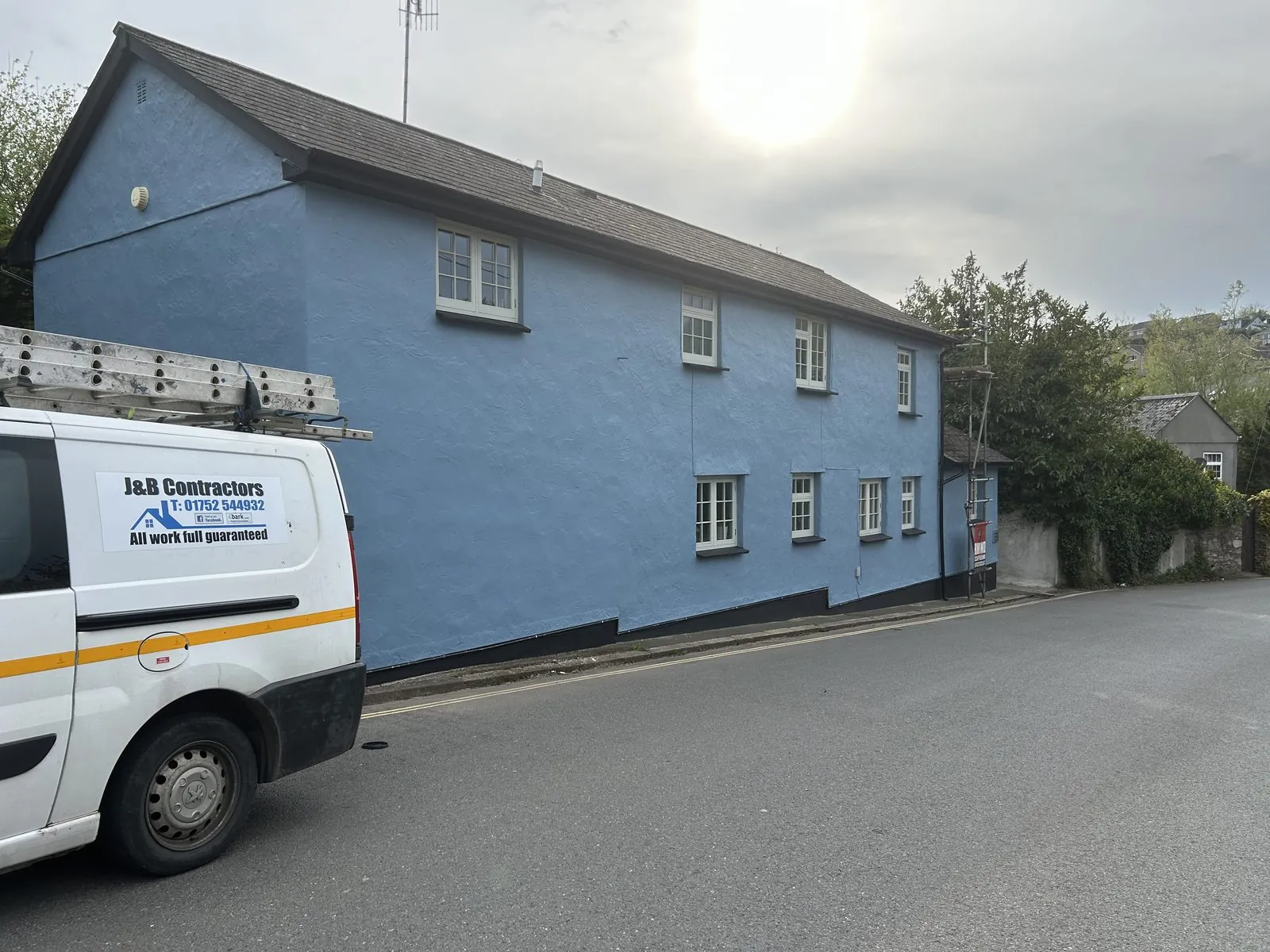 Exterior painting of a detached house in Teignmouth