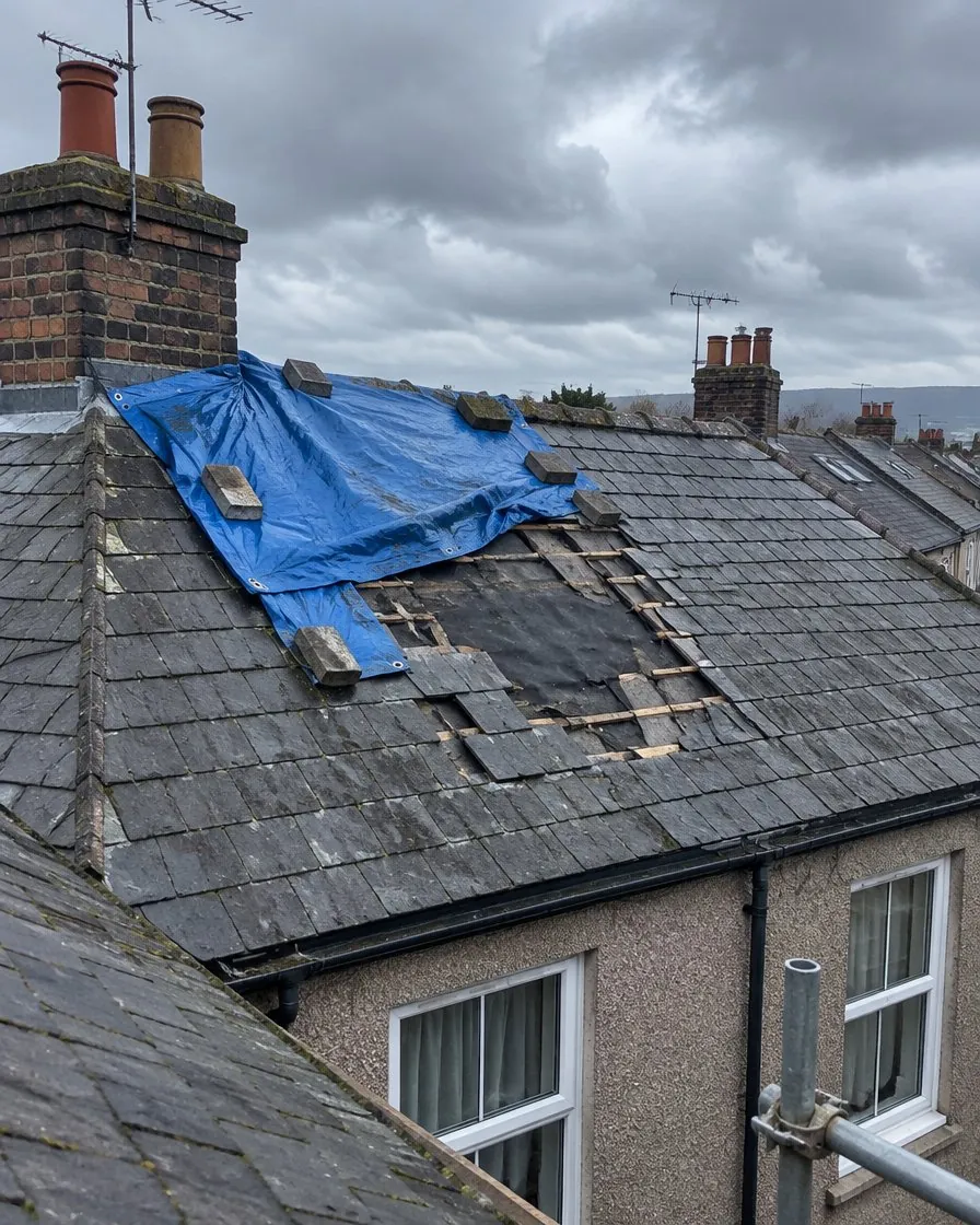 Storm damage and insurance work in Teignmouth